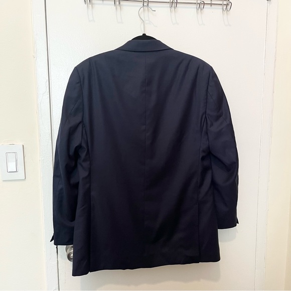 BARONI Prive Super 150s wool suiting blazer jacket bavy blue 40/34R - Picture 8 of 13